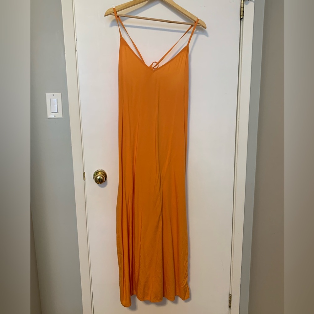 Tie-back Maxi slip dress